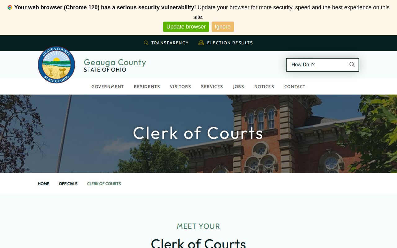 Geauga County Common Pleas criminal-custody record access