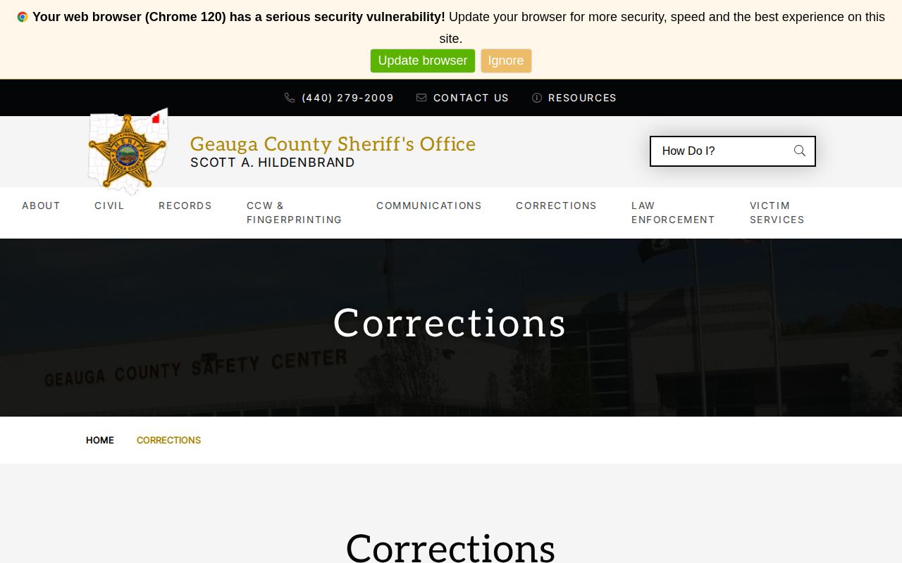 Geauga County Safety Center release and facility information